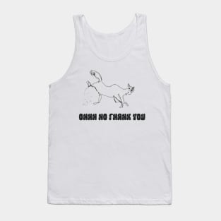 Ohhh... No thank you cat doodle Tank Top